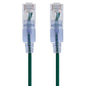 Monoprice Cat6A 14ft Green 10-Pk Patch Cable UTP 30AWG 10G Pure Bare Copper Snagless RJ45 SlimRun Series Ethernet Cable