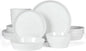 Martha Stewart Selma Chip & Scratch Resistant Dinnerware Set – White Plates and Bowls, Durable Dishwasher and Microwave Safe Dishes Set for Everyday Use