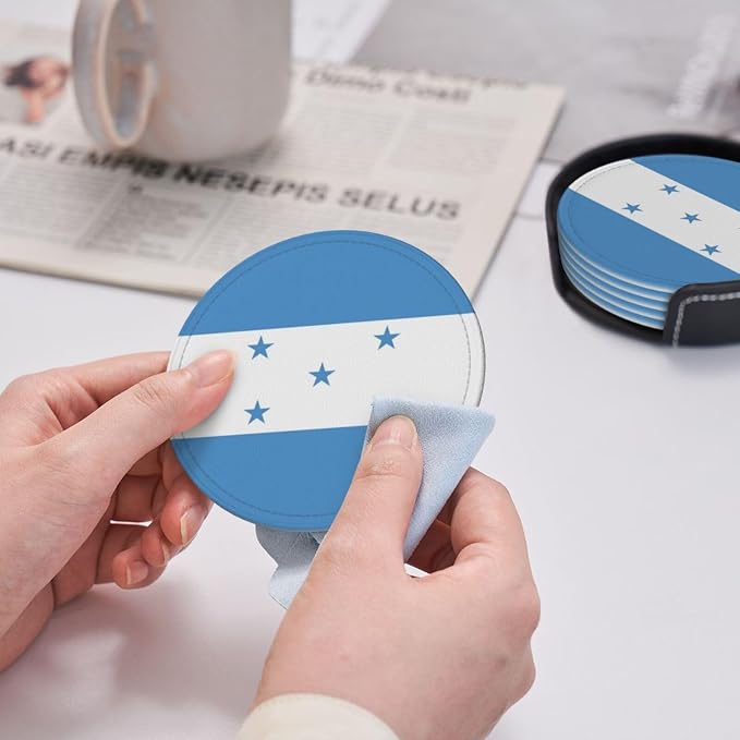 Honduras Flag Coasters for Drinks