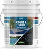 DYCO Court & Floor Anti-Slip Coating - Slip Resistant Pavement, Cement & Concrete Paint for Pickleball, Tennis & Basketball Courts, Exceeds ADA Standards for Safety Areas (Moss Green, 5 Gallons)