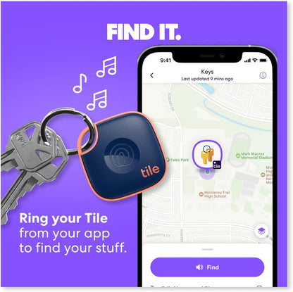 Tile by Life360 Mate - Bluetooth Tracker, Keys Finder and Item Locator for Keys, Bags and More. Phone Finder. Both iOS and Android Compatible. 2-Pack (Black/White)