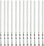 Antallcky 12 Pack Kebab Skewers BBQ Barbecue Skewers Stainless Steel Sticks 23.5 Inch Heavy Duty Large Wide Reusable with NonSlip Ring Handle Ideal for Shish kabob Chicken Shrimp angd Vegetables