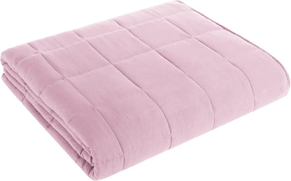 L'AGRATY Weighted Blanket - 88"x104" 25lbs Cooling Breathable Heavy Blanket Microfiber Material with Glass Beads for Adult All-Season Summer Fall Winter Soft Thick Comfort