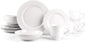 Pearl Dots Stoneware Dinnerware Set (16pc Set, White)