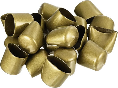 uxcell 20pcs Rubber End Caps 29mm ID Vinyl Round Tube Bolt Cap Cover Thread Protectors Gold