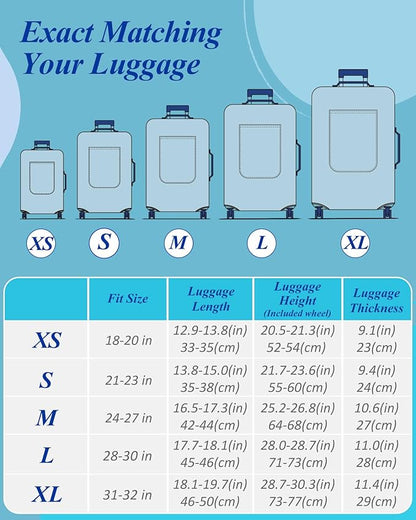 Slohif Luggage Cover for Suitcase Tsa Approved Protector - Luggage Sleeve Large Suit Case Cover Travel Stretch Baggage Case Protective Washable Fit 31-32 Inch Mountain XL