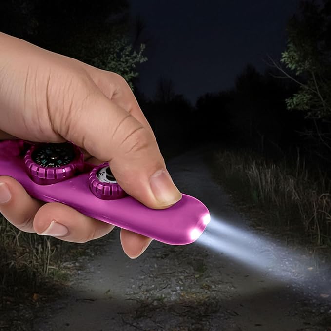 Multifunctional Survival Emergency Whistle for Kids with Compass Hiking Survival, Thermometer & Neck Lanyard | Emergency Safety Gear for Hiking, Camping, Kayaking, Boating, Climbing