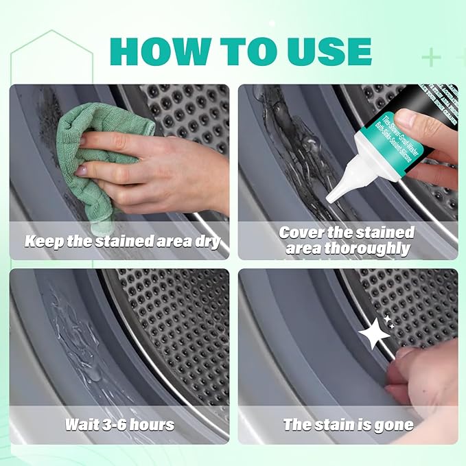 Mold Stain Remover Gel, Home Stain Remover Gel, Washing Machine Cleaner, Household Cleaner for Refrigerator Strips, Grout Cleaners Best for Home Sink, Kitchen, Showers