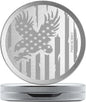 Metal Pouch Can | Metal Container | Slim EDC Pocket Tin | Airtight & Moisture-Resistant | Compact Daily Organizer | Pill Case & Travel Tin | Father’s Day Gift for Dad | (American Flag, Silver, Slim)