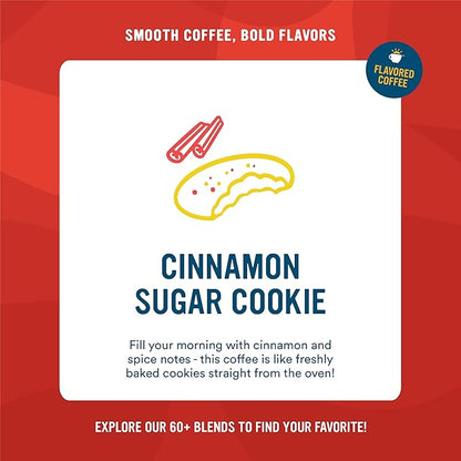Cameron's Coffee Single Serve Pods, Flavored, Cinnamon Sugar Cookie, 12 Count (Pack of 6)