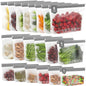 IDEATECH Food Storage Bags, BPA Free PEVA Reusable Gallon Freezer Bags, Reusable Sandwich Containers, Heallthy Food Bags Containers for Travel, Lunch(Grey, 24Pack-8Gallon+8Quart+8Snack)