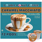Double Donut Coffee Caramel Macchiato Flavored Coffee Pods,Medium Roast Coffee Compatible with Keurig K Cups Brewers, 72 Count