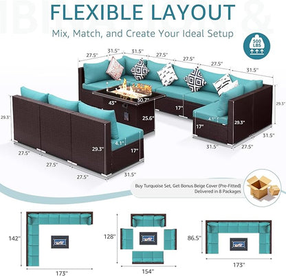 NICESOUL Modern Outdoor Couches