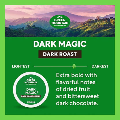 Green Mountain Coffee Roasters Dark Magic, Keurig Single Serve K-Cup Pods, Dark Roast Coffee, 60 Count, (6 Packs of 10)