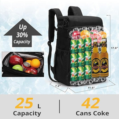 Tactical Backpack Cooler,Soft Lightweight Leakproof Cooler Backpack,Insulated Cooler Bag,Portable Soft Cooler Bag Waterproof for Beach, Travel, Camping, Picnic, Hiking