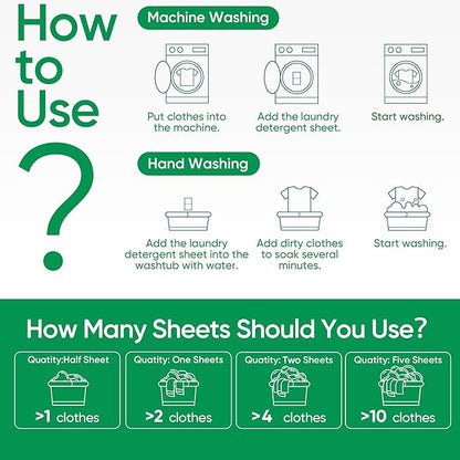 Travel Laundry Detergent Sheets Fisroa 120 Loads Eco-friendly Washing Detergent Sheets Plastic-Free Fresh Linen Scent Liquidless Laundry Strips for Camping Dorm