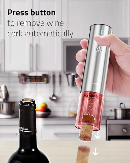 Electric Wine Opener Set - Premium Wine Gifts with Wine Opener, Foil Cutter, Wine Aerator, Vacuum Stopper, and Elegant Gift Box - Ideal Gift for Mother’s Day Father’s Day Birthday Anniversary