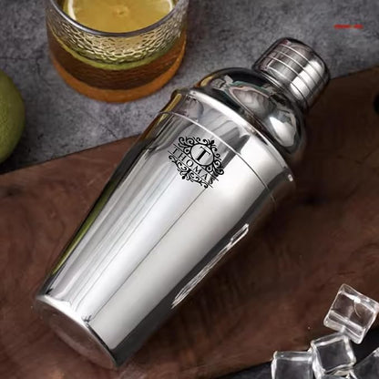 Custom Cocktail Shaker 24 oz, Personalized Engraved Name Martini & Drink Shaker with Strainer & Measurements, Stainless Steel Bar Shaker Set Gift for Bartenders & Cocktail Enthusiasts