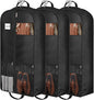 43" Heavy Duty Garment Bags Suit Bags Travel, Suit Holder for Hanging Clothes Storage, 6" Gussetes with Pockets and 2 Carry Handles, Clothes Cover for Coat, Dress, Jacket, Shirts, 3 Pack