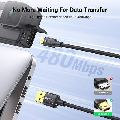 UGREEN Mini USB Cable 3FT,USB Mini 2.0 Cable Cable,Mini USB B Charger Cable Compatible with Garmin Nuvi GPS,SatNav,Dash Cam,Camera,PS3 Controller,Hard Drive,GoPro Hero 3+