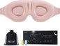 MZOO Sleep Eye Mask for Side Sleeper Men Women, Zero Eye Pressure 3D Sleeping Mask, Light Blocking Patented Design Night Blindfold, Soft Eye Shade Cover for Travel, Pink