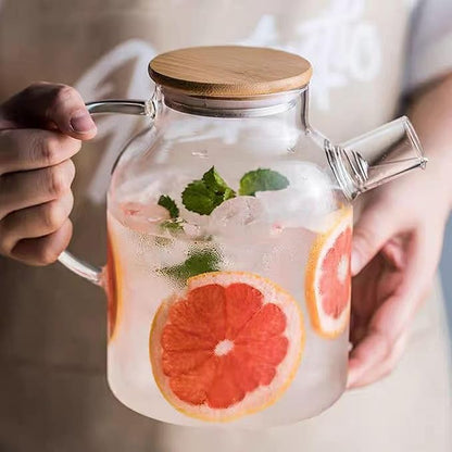Glass Teapot Stove Safe, with Removable Filter Infuser, Suit for Loose Leaf Tea and Flowering Tea (60.8oz)