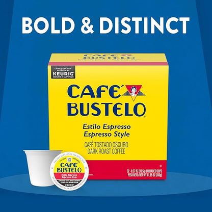 Café Bustelo Espresso Style Dark Roast Coffee, 128 Keurig K-Cup Pods