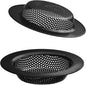 2 Pcs Black Stainless Steel Mesh Sink Drain Strainer, 3.54" Top/2.16" Kitchen Filter Trap Basket,Large Food Catch for Bathroom Bathtub Wash basin Floor drain balcony RV Drain Hole Electroplated Coatin