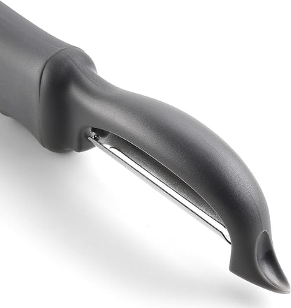 Spring Chef Premium Swivel Vegetable Peeler, Comfortable Handle and Ultra Sharp Stainless Steel Blades - Perfect Kitchen Peeler For Veggie, Fruit, Potato, Carrot, Apple - Gray
