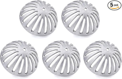 Floor Sink Strainer, Floor Drain Strainer, Heavy Duty Aluminum Dome Drain Cover, Floor Drain Cover for Restaurant, Home, Garden, Kitchen, Bar, Buffet or Food Service 5-1/2" W x 2-1/4"H(5PCS)