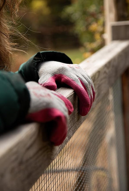 G & F Products G & F Rubber Latex Double Coated Work Gloves for Construction, gardening gloves, heavy duty Cotton Blend
