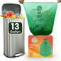 RAYTID 13 + Gallon Compostable Trash Bags,70 Count, Extra Thick 1.1 Mil, Tall Kitchen Food Scrap Waste Bag, ASTM D6400, US BPI and OK Compost HOME Certified