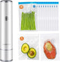JEETEE Vacuum Sealer with 35 Reusable Bags for Food Fresh, Compact & Handhed Vacuum Sealer Machine for Food Seal, Portable, White