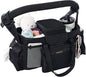 Momcozy Extra Large Stroller Organizer Max | with Food Grade Pacifier Teether Bag | 2 Insulated Cup Holder | Silicone Anti-Slip Straps | 3-Way Usage | Detachable Small Pouch | for UPPAbaby/Doona
