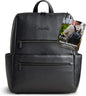Itzy Ritzy Eras Diaper Bag Backpack – Large Capacity Sleek Daddy Diaper Bag for Men Featuring Neutral Design, 15 Pockets, Changing Pad, Stroller Straps, and Comfortable Backpack Straps, Black