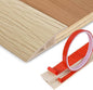 Floor Transition Strip Vinyl Door Threshold Ramp Self Adhesive Carpet Edging Strip Doorway Edge Trim, Overlap Edge Reducer for Laminate Carpet, Floor, Tile (Yellow Wood, 1/5" to 2/5", 6.6Ft)