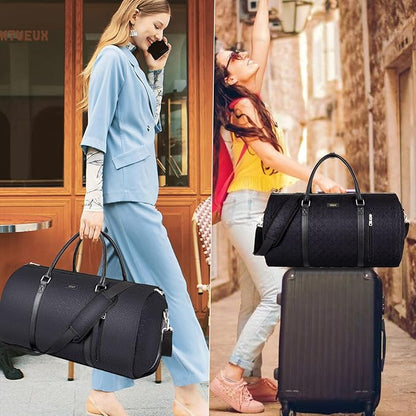 Garment Bag for Travel Convertible Carry On Garment Bag Large Travel Duffel Bags for Women 2 in 1 Hanging Suitcase Suit Travel Bags for Women & Men 3pcs Set