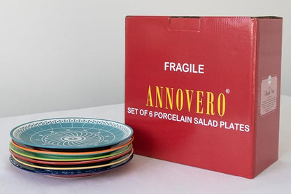 Salad Plates - Small Plate for Serving Appetizer, Sandwich - Microwavable -