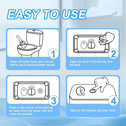 KIISIISO Toilet Bowl Cleaner Tablets 80 PACK, Automatic Bleach Toilet Tank Cleaners, Bathroom Long-Lasting Freshness, Slow-Releasing Powerful Deodorizing & Descaling
