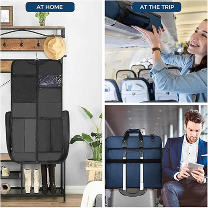 Noozion Garment Bag for Travel Large Carry On Suit Bag Hanging Travel Suit Bags Waterproof Suitcase Luggage Bag for Men Women Business Trips with Shoulder Strap