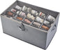 Shoe Storage Organizer for Closet, Shoe Box Organizer, Space Saving Foldable Shoe Rack, Shoe Storage Cabinet with Clear Cover and Reinforced Handles, Fits 20 Pairs, Grey