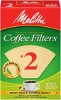 Melitta 622752 #2 Natural Brown Cone Coffee Filters 100 Count (2pack)