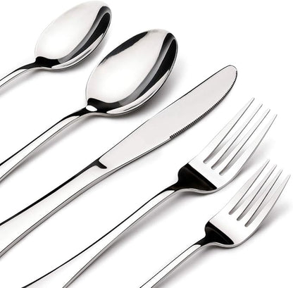 Silverware Set for 8, 40 Piece Stainless Steel Flatware Utensil Cutlery Set |