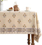 patdrea Designer Beige Tablecloth for Rectangle Table,Elegant Linen Floral Pattern French Table Cloth,Decor Cover Cloth for Kitchen Dining Christmas,Thanksgiving,Party,55"x87"-Istana a