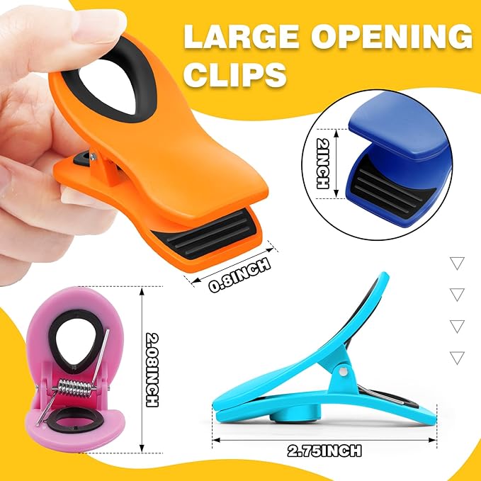 10 Pack Magnetic Chip Clips, Bag Clips, Chip Clip, Clip for Food Packages