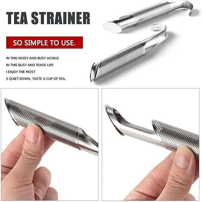 3PCS Stainless Steel Tea Diffuser & Strainers, Long-handle Filters for Loose Leaf Tea, Coffee, Spices