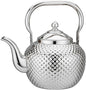 SANQIAHOME 1200ml teapot with Infuser stainless steel Water Boilers lifting handle Tea Maker Water Kettle for Induction/Gas silver