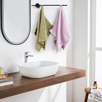SEMAXE 12-Piece Family Bathroom Towel Set - 100% Cotton, 4 Bath Towels, 4 Hand Towels, 4 Washcloths, Ultra-Soft and Super Absorbent, Lighter Weight