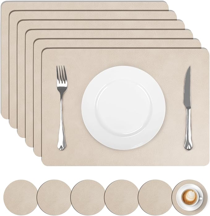 comfoyar Faux Leather Placemats