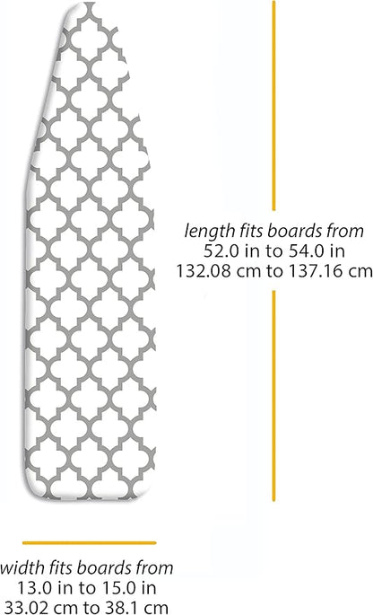 Whitmor Deluxe Ironing Board Cover and Pad (Ironing board not included) - Medallion Grey